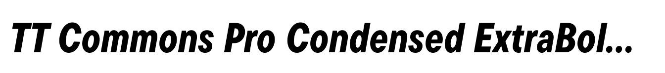 TT Commons Pro Condensed ExtraBold Italic